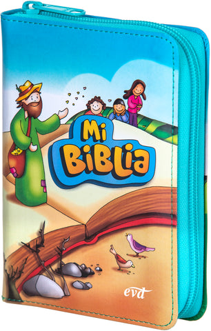 MI BIBLIA ILUSTRADA INFANTIL (SIMIL PIEL CON CREMALLERA)